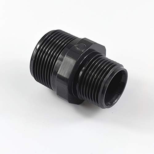 KLASEBO Raccord double en PVC réduit le filetage extérieur (2 1/2 x 1 1/2).