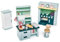 Tender Leaf Toys Dolls House Kitchen Furniture - Wooden Kitchen Furniture with Aga, Sink Unit, Fridge and Island Unit for Dolls 10-12cm Tall