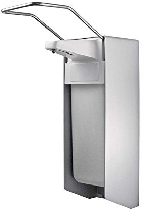 Luntus Desinfektionsmittelspender 1000 ml kurzer Hebel Kunststoffpumpe - ALU-Spender