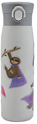 SIGIKID 25097 Edelstahl-Isolierflasche Helden OnTour Trinkflasche Mädchen und Jungen Accessoires empfohlen ab 3 Jahren grau 420ml