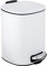 WENKO Kosmetik-Treteimer Mod. Alassio, Abfalleimer mit 5 Liter Volumen, hochwertiger Badezimmer-Mülleimer mit Easy-Close Absenkautomatik, aus lackiertem Stahl, 20,5 x 27 x 24,5 cm, Weiß