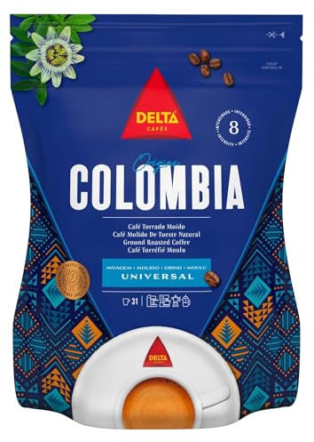 Delta Cafés Origen Colombia - Café Molido - Notas Suaves y Aterciopeladas con Leves Matices Cítricos - 220 g