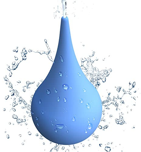 Ohrenspritze 60 Ml, Ohrenreiniger, Ohrenschmalzentferner Mit Saugnapf, Ohrenspitze Zur Sanften Reinigung Von Ohrenschmalz Durch OhrenspüLung, Blau Glatt