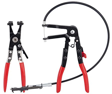 Hose Clamp Pliers for Removal and Installation of Ring-Type or Flat-Band Hose Clamps + 24 Flexible Hose Clamp Pliers for 18mm-54mm Hose Clamps