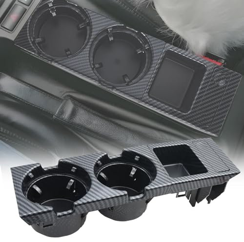 Geloo Porte-Monnaie en Fibre de Carbone pour E46 Console Centrale de Rangement Porte-pièces 51168217953 pour E46 318I 320I 325I 330I 1998-2005