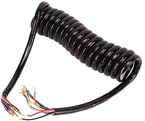 Cavo a Spirale Elettrico, Rimorchio Colorato da 9,8 Piedi Cavo a Spirale a 13 Fili Rame Poliuretanico 20AWG per Camper