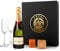 Moet & Chandon Champagne 75cl Chocolate Truffle & Drinks Biscuits Gift Box with Pair of Flutes