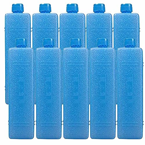 Slim Ice Packs, 1/2/3/5/10 Pieces Freezer Packs Ice Crystal Box for Air Cooler, Reusable Freezer Blocks, Leakproof Freezer Ice Packs for Refrigerator, Air Conditioner Fan, Picnics, Cools Bags, Lunch B