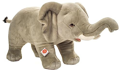 Teddy Hermann 90481 Elefant stehend 60 cm, Kuscheltier, Plüschtier mit recycelter Füllung