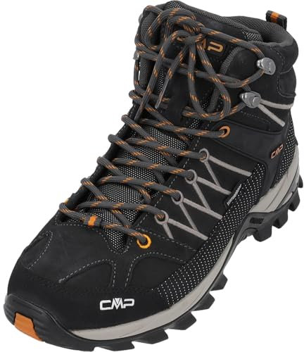 CMP Rigel Mid Trekking Shoes Wp, Zapatos de Trekking Hombre, Plomo, 39 EU