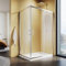 SUNXURY Duschkabine 70x120cm Doppel Schiebetür Eckeinstieg Duschabtrennung Dusche aus 5mm ESG Sicherheitsglas Duschtür Höhe 185cm