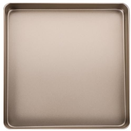 Kichvoe 1pc Square Baking Oven Tray 11-Inch Baking Sheet Non Stick Carbon Steel Baking Pan Plate Kitchen Bakeware Home Baking Supplies for Cooking Serving Biscuit Cookie Cheese Cake Pizza 28x28x3cm