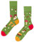 Dedoles Socken Unisex Damen Herren & Kinder Baumwolle viele lustige Designs 1 Paar Geschenk links rechts verschieden, Farbe Grün, Motiv Pilzjagd, Gr. 39-42