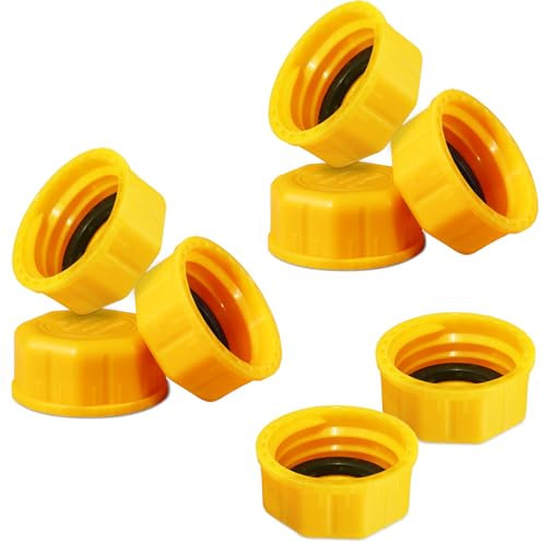 Mapleza Gas Can Cap for Universal 5 Gallon Gasoline Containers - Plastic Gas Can Caps for Improved Sealing and Transportation - Gas Can Accessories – Replacement Lids Pack of 8