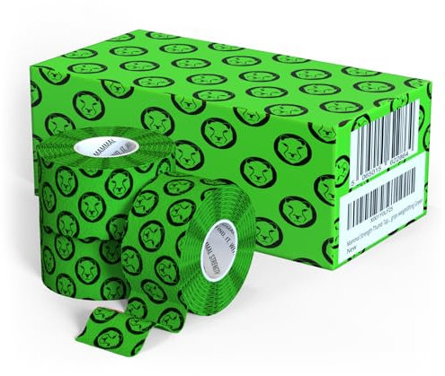 Mammal Strength 2.0 Hook Grip Tape (3er Box) - Kunststofffrei, 5 Meter Rollen, Premium Daumen Super-Sticky Finger Tape - Dehnbar, Flexibel und Leicht Reißbares Grip Tapes Green (5 Meter x 3 cm)