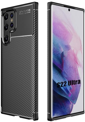 Hülle Kompatibel mit Samsung Galaxy S22 Ultra | Handyhülle Silikon Back Cover Case für Galaxy S22 Ultra TPU Bumper | Schwarz