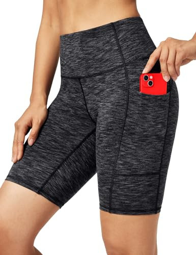 Ewedoos Sporthose Damen Kurz mit Taschen Sport Gym Shorts Laufhose Damen Kurz High Waist Kurze Leggings Radlerhose Blickdicht