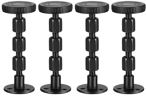 BJBJJIU 4 Pcs Adjustable Threaded Headboard Anti‑Shake Stabilizer Stoppers | Adjustable threaded bed frame anti‑shake tool, wall bed stoppers, fixer,78‑105mm,for beds,cabinets,sofas,wall floor