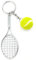 Tennis Schlüsselanhänger Geschenk für Männer Frauen - 1 Stück Schlüsselring mit Mini-Tennis Schläger und Tennisball, Sportfan Schlüsselanhänger Tennis Dekoration Anhänger für Tennisliebhaber