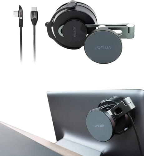 Jowua 6D Tesla Compatible Invisible Foldaway Car Mount (Magnet) for Tesla Model 3 2018-2023/Model Y 2020-2024, Model S/X (Qi 2.0 Wireless Charging)