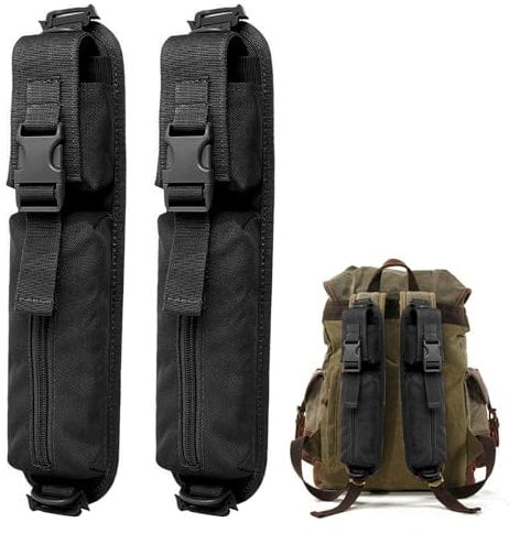 Premium Molle Zubehör Tasche, Rucksack Riemen Tasche aus Nylon, Multifunktionale Taktischer Befestigung tasche, Ideal für Wanderungen, Jagd & Outdoor-Aktivitäten - Robust, Wasserdicht (Schwarz)
