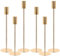 AQXONG 6Pcs Goldener Kerzenhalter, Konischer Kerzenhalter, Kerzenhalter aus Metall, Vintage Kerzenständer, Dekorative Kerzenhalter Eignen Sich für Hochzeiten, Partys, Geburtstage, Esstische, Ballsäle