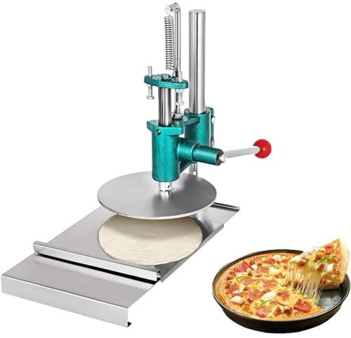 Pizzateigpresse Maschine, Elektrische Gebäckmaschine, Edelstahl Manuelle Teigroller Teigschneider Pasta Maker, für Pizza Teig Gebäck