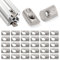 Lyeteung 30 Stücke 20 Serie M5 T-Federmuttern, Roll-In Feder T-Nuts, Halbrunde Rolle in Feder T-Nut, für Europäische Standard 20 Serie 6 mm T-Nut-Aluminium-Extrusionsprofil