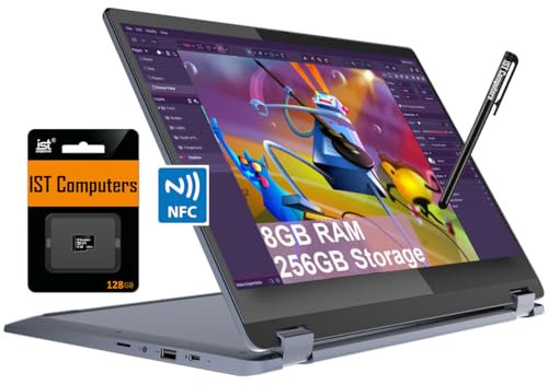 Lenovo Chromebook Flex 3i 15.6 FHD Touchscreen 2-in-1 Laptop (Intel Pentium N6000, 8GB RAM, 256GB di memoria (128GB eMMC + 128GB IST SD Card)), Studenti e Scuola, Webcam, NFC, Wi-Fi 6, Chrome OS