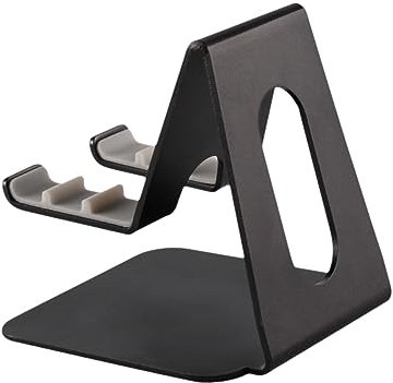 Levemolo Soporte Metálico para Teléfono Soporte De Escritorio para Teléfono Inteligente Soporte para Teléfono Soporte De Teléfono De Cocina Teléfono Plegable Soporte para Celular Black