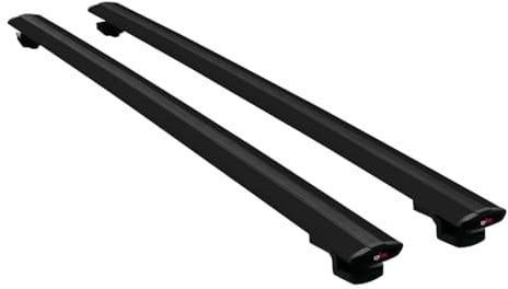 ipqi Kompatibel mit Mitsubishi L200 V 2015-2023 Basic Model Universell Relingträger Dachträger Auto Gepäckträger Schwarz Aluminium 2 Stangen