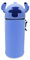 GDFJBG Federmäppchen 2 in 1 aus welchem Silicon,Kawaii Cartoon Stand Up Federmäppchen für Schreibwaren Unisex Kapazität Mäppchen Kosmetiktasche Bleistifttasche Niedliche Schule Geschenke (Sitzen Blau)