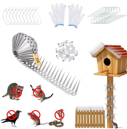 Tiusixsy Marderschutz Fallroh Edelstahl, Marderabwehr Fallrohr, Marderschreck, Marderschutz,Waschbär Abwehr,Dachrinne,für Haus, Dachrinne, Baum,Kann Geschnitten Werden(200cm)