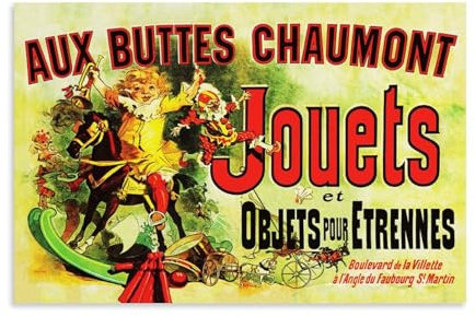 ZhuCaiRr Jules Cheret Malerwerke (Jouets wie gesehen) Poster auf Leinwand und Wandkunst, Bilddruck, moderne Familienschlafzimmer-Dekoration, 30 x 45 cm