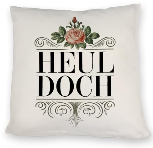 speecheese Heul doch Rose Kissen Rosendekor Lustiges ZierKissen als humorvolle Dekoration
