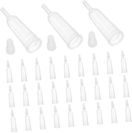 WRITWAA 4 Sätze Ampullen-set Ampullenspitzenkappen Kleine Ampullenspitzen Ersatzampullenspitzen Abgabespitzen Für Ampullen Tipps Mini-ampullenspitzen Plastik Transparent 50 Stück * 4