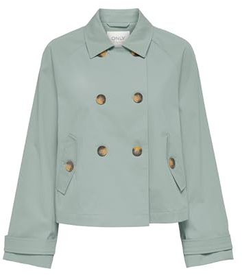 ONLY Damen Trenchcoat 1 | Langarm, Kurz, Outdoor, Bei max. 30 grad waschen