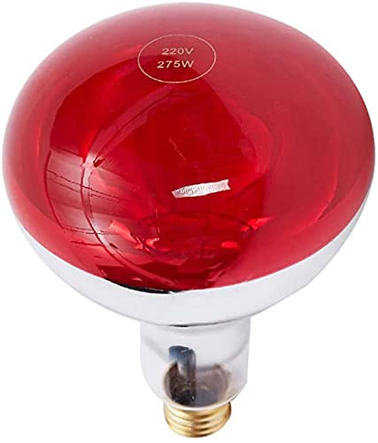 SIAMZYWV 275W Replacement Bulb, E27 Screw Base for Infrared thermotherapy IR Heating lamp 3 Protection Levels Explosion-Proof red Far Therapy Bulb