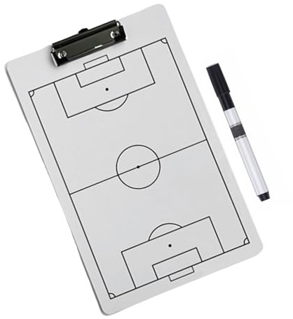 Dcfbkl Sport Strategy Coaching-Boards, 35 x 22 cm, Zeichenmarker, tragbar für Basketball/Volleyball/Handball/Fußball, Basketball, Fußball, Volleyball, Coaching-Boards