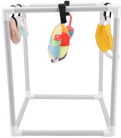 Annadue Gimnasio para Perros Cachorros, área de Juegos de Enriquecimiento para Perros Pequeños con Correa Ajustable para Colgar, Centro de Actividades para con Tubería de PVC, área de Juegos para