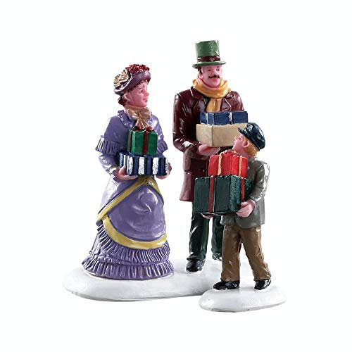 LEMAX - Walking Family 82605 Figur Weihnachtsdorf Winterdorf Weihnachtslandschaft