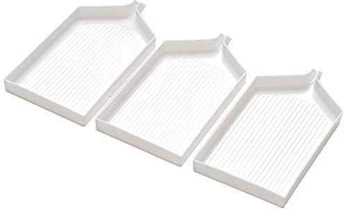 HuaCan Diamond Painting Accessories 3 Pcs Large Capacity Plastic Tray Big Drill Plate Tool Kits for Adults Crystal Rhinestone Beads