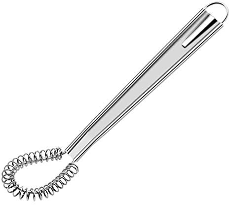 WEERSTONE batidor de Espiral Cuchara mágica batidor – Broca en Espiral (20 cm, Acero Inoxidable (Plateado)