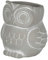 Classic Home and Garden Cement Buddies Pflanzgefäß Eule, für Innen- und Außenbereich, mit Ablaufloch, grau, groß, ca. 14 cm