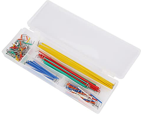 YWBL-WH Jumper Wire Kit, 140pcs Breadboard Jumper Cable, U Shape Solderless, Black & Red, Compatible with Arduino, Plastic Material, Storage Box