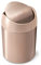 simplehuman, mini poubelle, acier inoxydable or rose, 1.5 litres