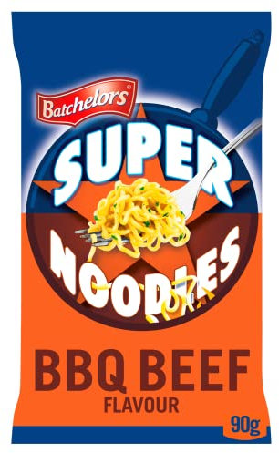 Batchelors Super Noodles, BBQ Flavour Instant Snack Ready in 4 Minutes, 90 g Packet (Pack of 1)