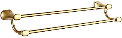 SHUGUANG Handtuchhalter Messing Handtuchstange Wandmontage WC Handtuchständer Gold Badaccessoires für Badezimmer Küche Hause, Schraubmontage