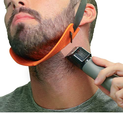 Quality Time Bart-Ausschnitt-Former-Guide; freihändig, flexibel, verstellbar, originale Bartschablone, Do-it-Yourself-Hals-Haarschnitt-Werkzeug, Bart-Line-up Shaping Guard/Schablone, hergestellt in