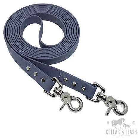 Collar & Leash C&L Geschlossene Zügel/englisch für Pferd - Pony/Pferdezügel aus 19 mm BioThane®- 3,15 m - grau - GY523